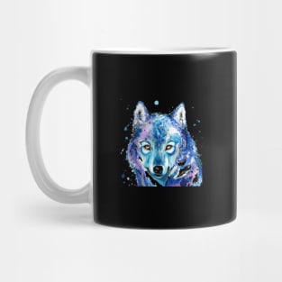 Iced Faced Wolf Painted By Watercolor A Cool Art Mug